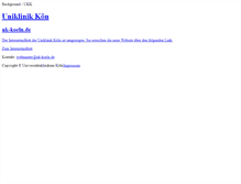 Tablet Screenshot of orthopaedie.uk-koeln.de