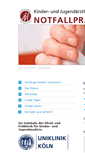 Mobile Screenshot of kindernotfallpraxis.uk-koeln.de
