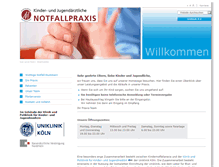 Tablet Screenshot of kindernotfallpraxis.uk-koeln.de