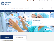 Tablet Screenshot of anaesthesie.uk-koeln.de
