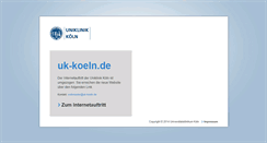 Desktop Screenshot of bildungszentrum.uk-koeln.de